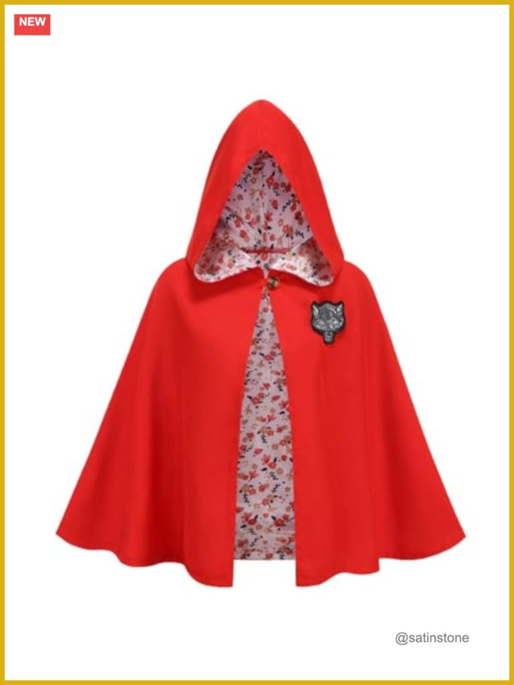 Little Red Riding Hood Hooded Cape Costume Women Teen Cosplay